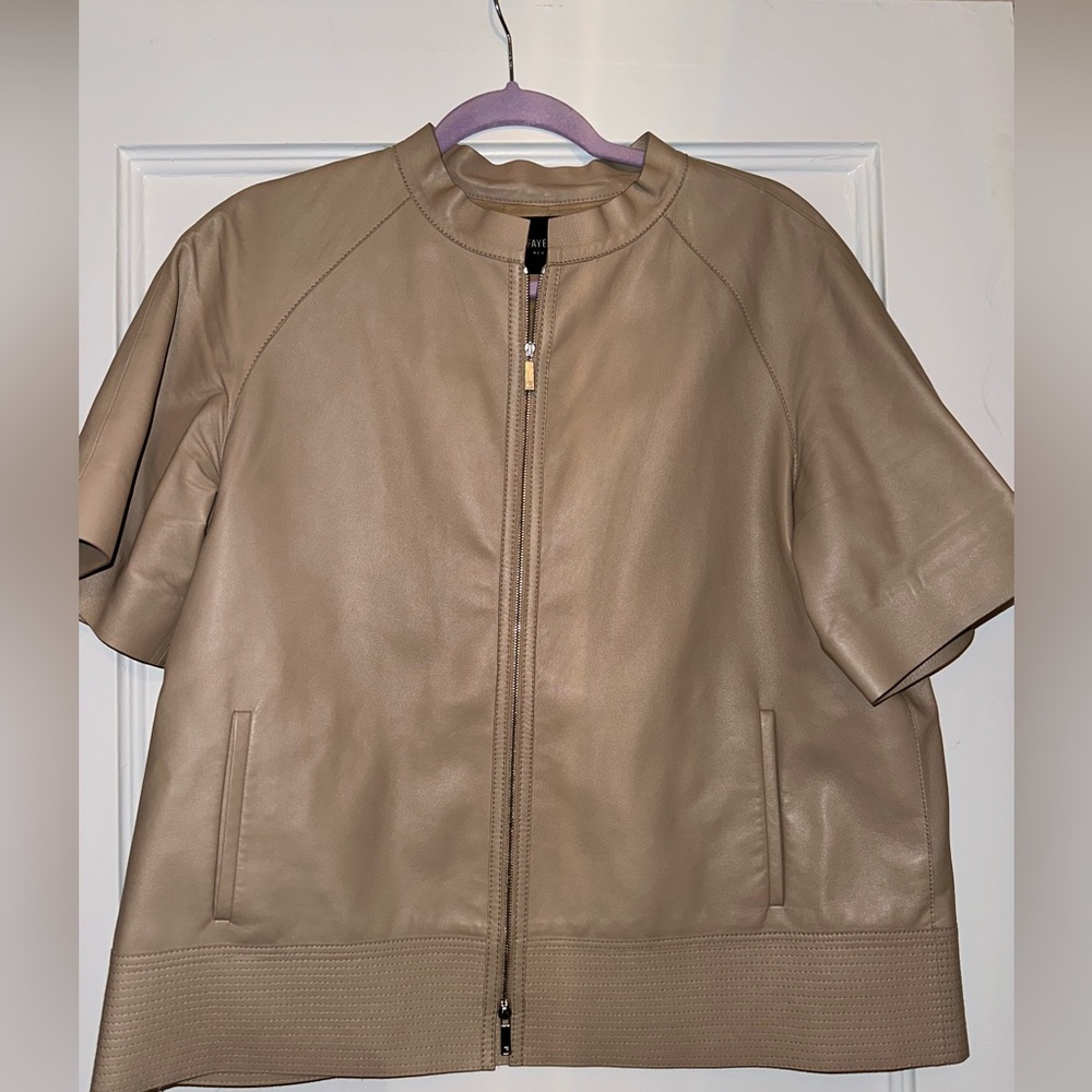 Lafayette short sleeve leather jacket
